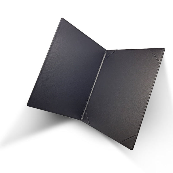 R'fillae A4 PU Leather Black Certificate Folder with 4-corner slots