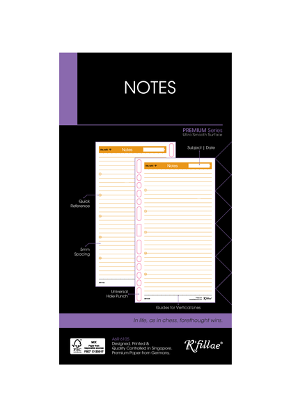 R'fillae A5/A6 Notes (FSC Certified) Planner Refill 80 sheets