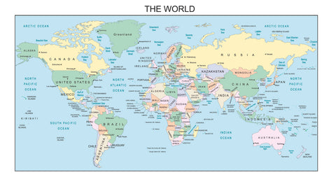 World Map - Wall Size