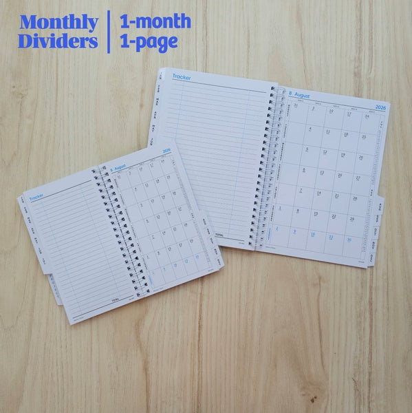 R'fillae A5/A6 Wire-O Binder 1 Week on 2 Pages Planner Diary (2026)