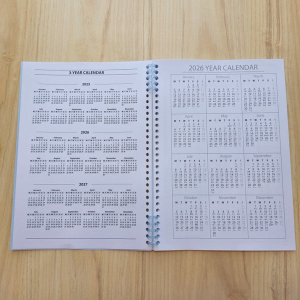 R'fillae A4/B5 '5+5' Refillable Monthly Planner (2026)