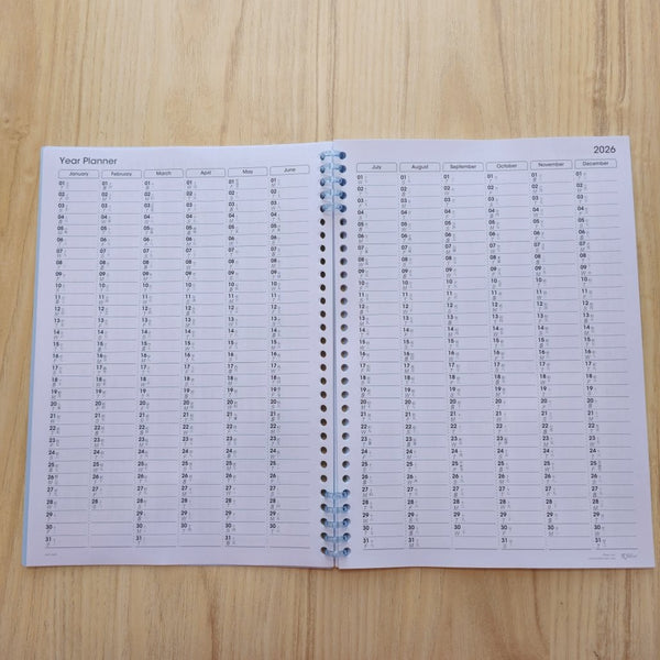 R'fillae A4/B5 '5+5' Refillable Monthly Planner (2026)