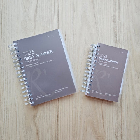 R'fillae A5/A6 Wire-O Binder 1 Day per Page Planner Diary (2026) Collated