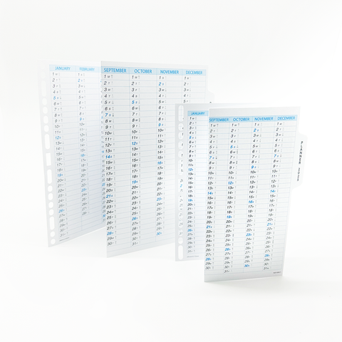 R'fillae 4068 A5/A6 Yearly Planner Diary Refill (2-fold) (2026/2027)