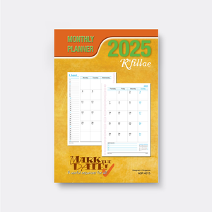 R'fillae 4015 A5/A6 Monthly Diary Planner Refill (Year 2025)