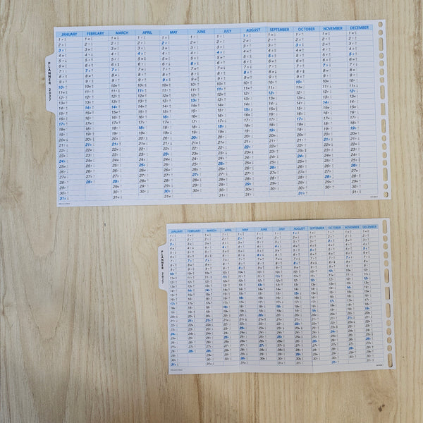 R'fillae 4068 A5/A6 Yearly Planner Diary Refill (2-fold) (2026/2027)