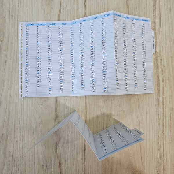 R'fillae 4068 A5/A6 Yearly Planner Diary Refill (2-fold) (2026/2027)