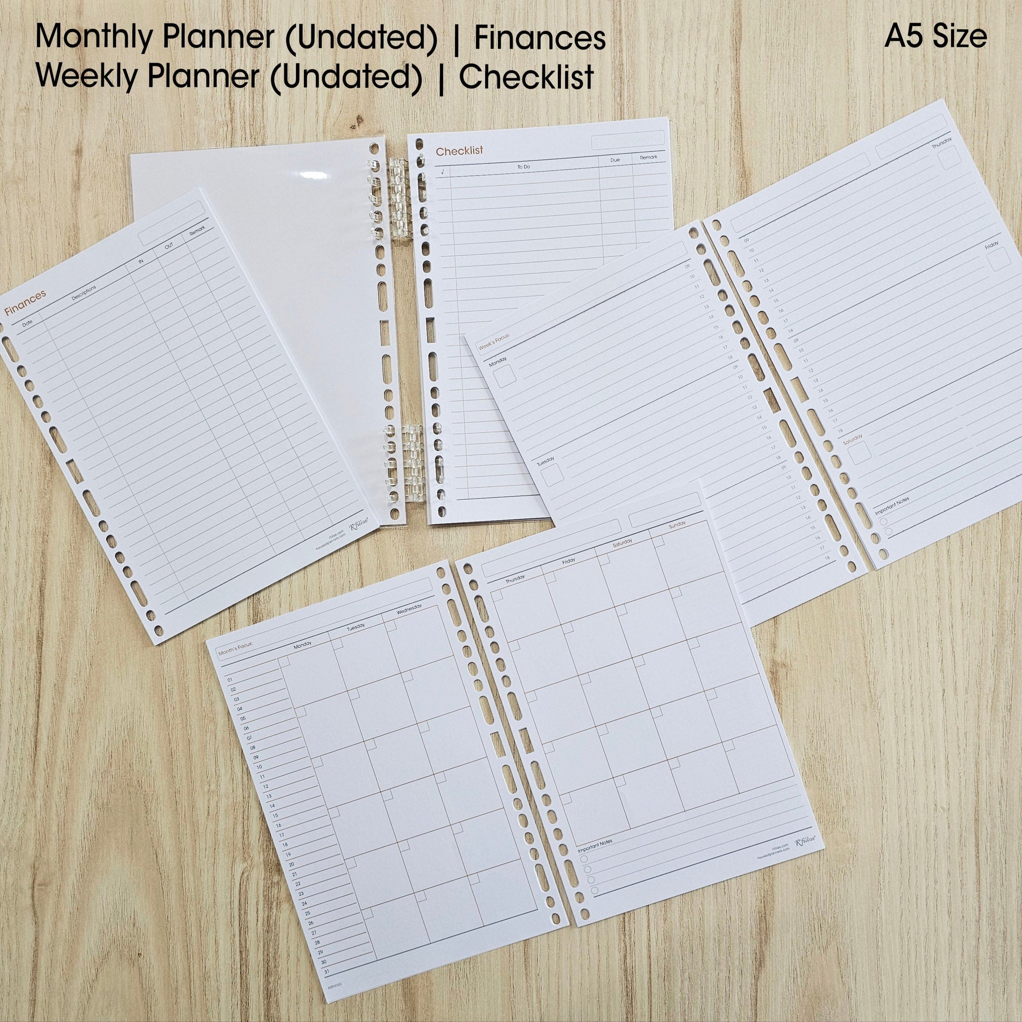 R'fillae '5+5' Refillable Planner / Note Book