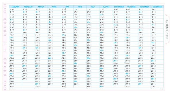 R'fillae A5/A6 Wire-O Binder 1 Day per Page Planner Diary (2025)