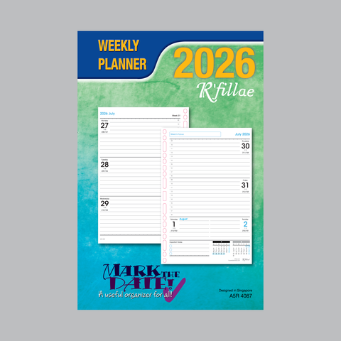 R'fillae 4087 A5/A6 Weekly Planner Diary Refill (2026)
