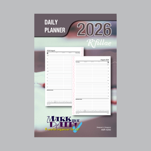 R'fillae 4200 A5/A6 Daily Planner Refill (One Day per Page) (2026)