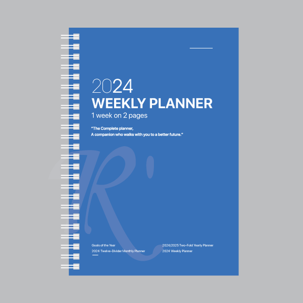 R'fillae A5/A6 Wire-O Binder 1 Week on 2 Pages Planner Diary (2024)