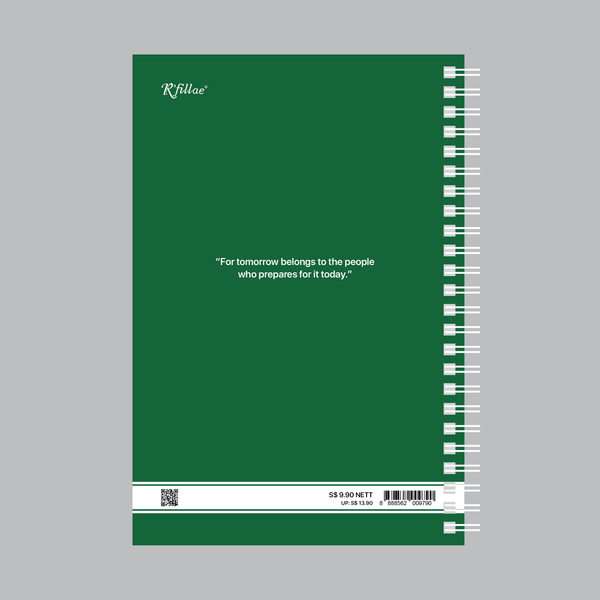 R'fillae A5/A6 Wire-O Binder 1 Month on 2 Pages Planner Diary (2027)