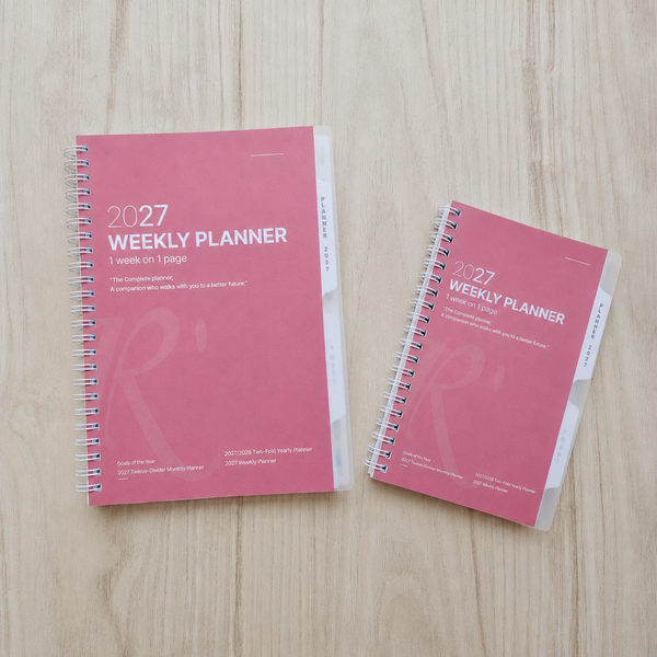 R'fillae A5/A6 Wire-O Binder 1 Week per Page Planner Diary (2027)