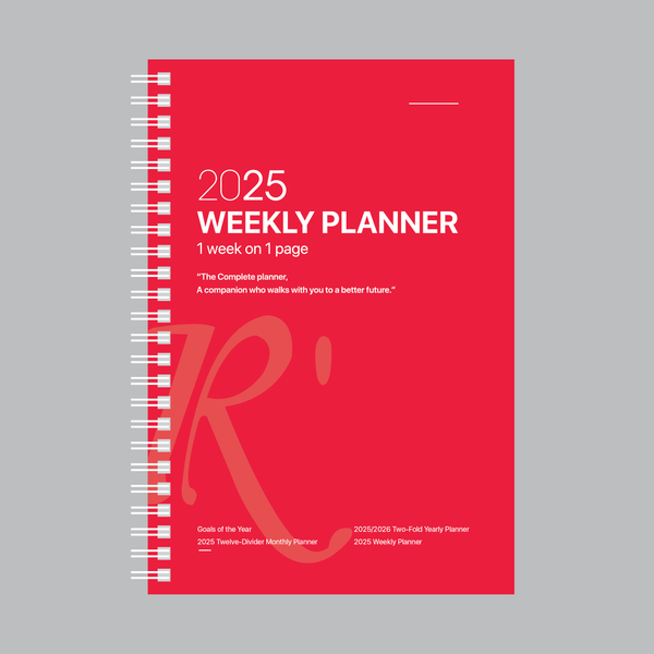 R'fillae A5/A6 Wire-O Binder 1 Week per Page Planner Diary (2025)