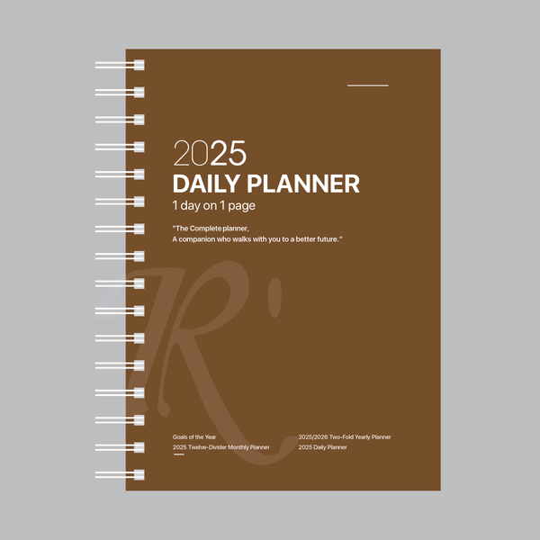 R'fillae A5/A6 Wire-O Binder 1 Day per Page Planner Diary (2025)