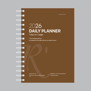 R'fillae A5/A6 Wire-O Binder 1 Day per Page Planner Diary (2026)