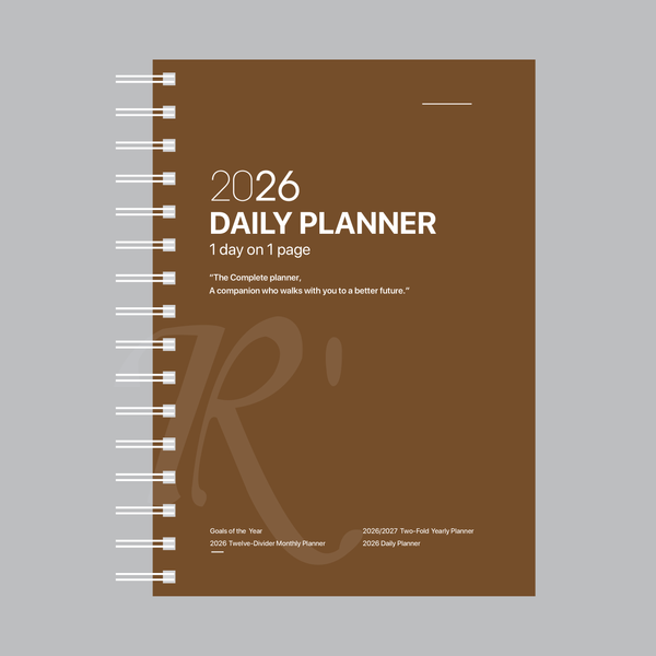 R'fillae A5/A6 Wire-O Binder 1 Day per Page Planner Diary (2026)