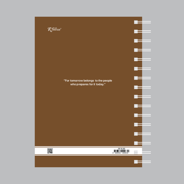R'fillae A5/A6 Wire-O Binder 1 Day per Page Planner Diary (2027) Collated