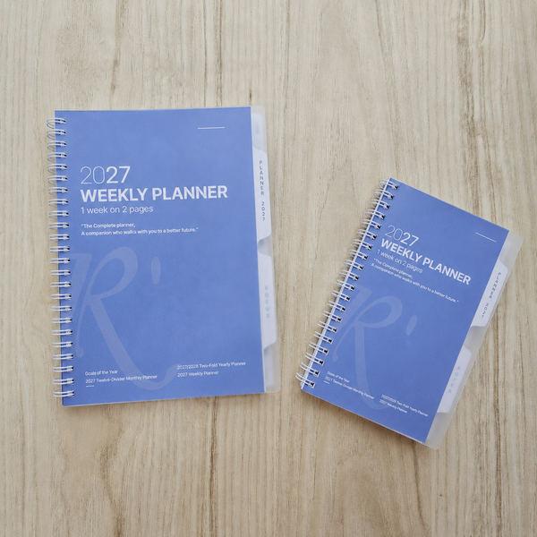 R'fillae A5/A6 Wire-O Binder 1 Week on 2 Pages Planner Diary (2027)