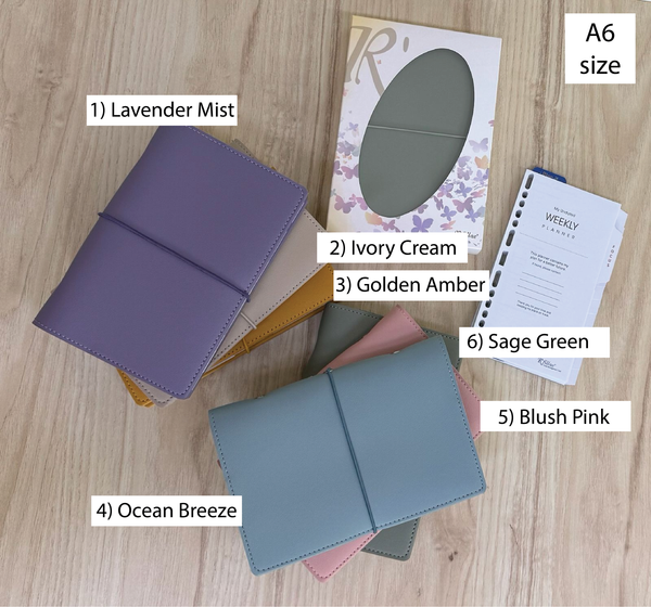 R'fillae TIMELESS Series 6-Ring Refillable Note Book / Undated Planner