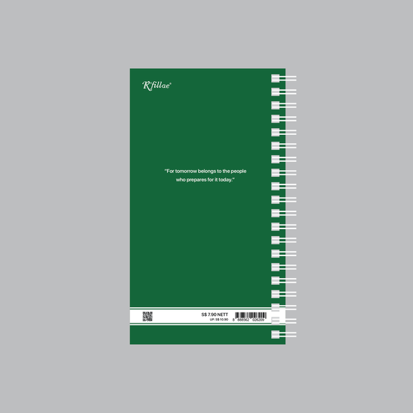R'fillae A5/A6 Wire-O Binder 1 Month on 2 Pages Planner Diary (2026)