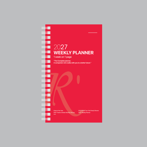 R'fillae A5/A6 Wire-O Binder 1 Week per Page Planner Diary (2027)