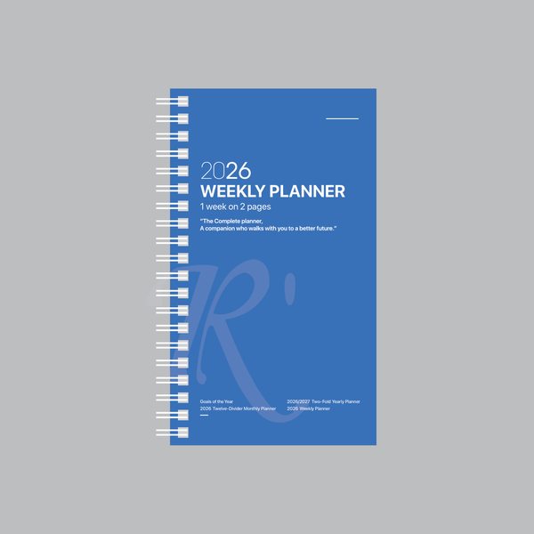R'fillae A5/A6 Wire-O Binder 1 Week on 2 Pages Planner Diary (2026)