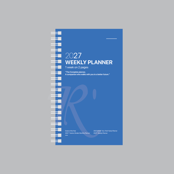 R'fillae A5/A6 Wire-O Binder 1 Week on 2 Pages Planner Diary (2027)
