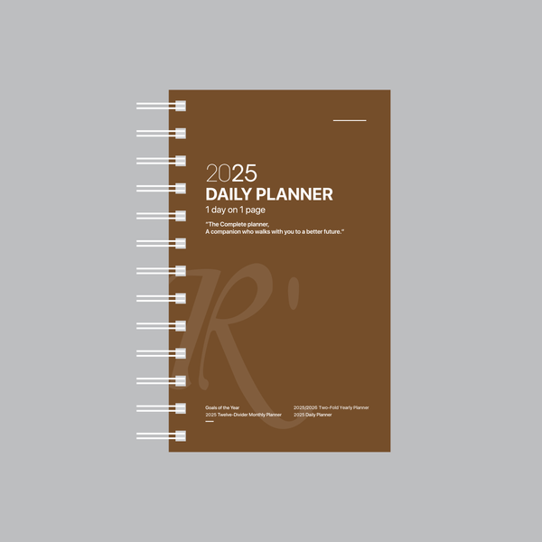 R'fillae A5/A6 Wire-O Binder 1 Day per Page Planner Diary (2025)