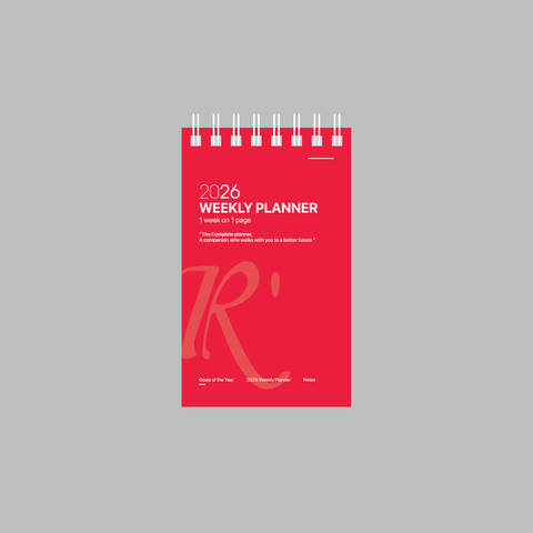R'fillae A7 Wire-O Binder 1 Week per Page Planner Diary (2026)