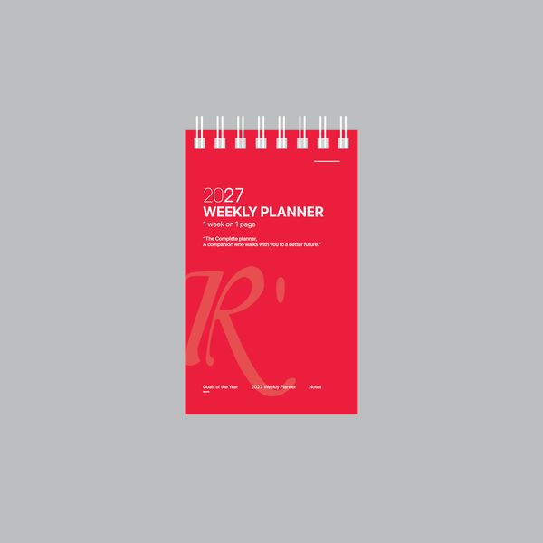 R'fillae A7 Wire-O Binder 1 Week per Page Planner Diary (2027)