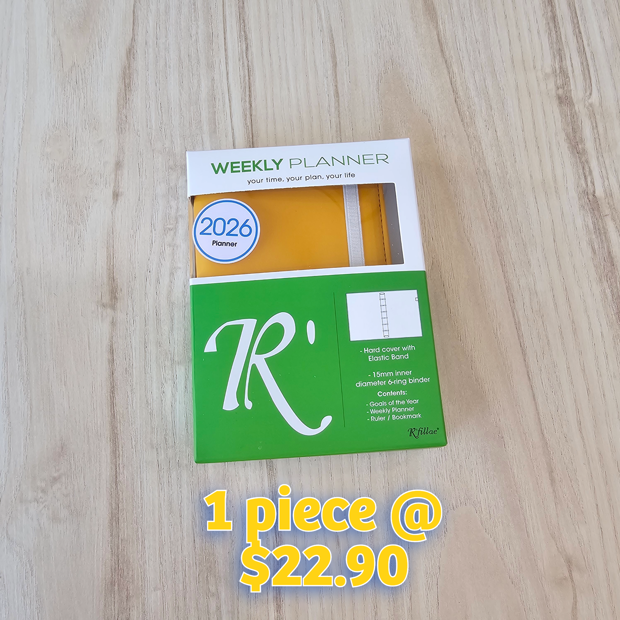 R'fillae A7 PU Leather Refillable Diary/Organiser (2026)
