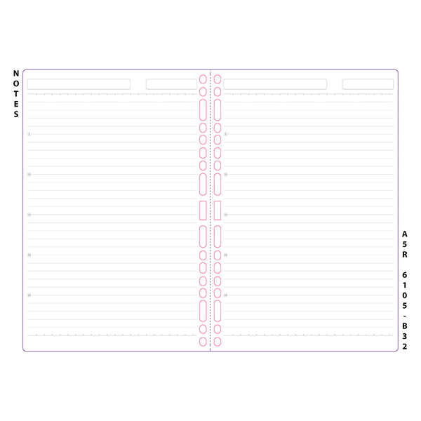 A5 Booklet Refill for Refillable Ring Diary Planners