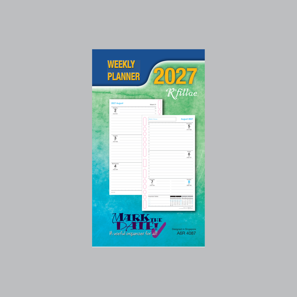 R'fillae 4087 A5/A6 Weekly Planner Diary Refill (2027)