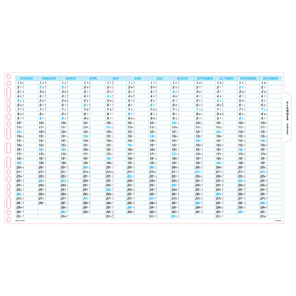 R'fillae A5/A6 Wire-O Binder 1 Week per Page Planner Diary (2025)