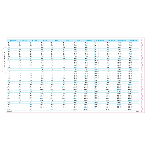 R'fillae A5/A6 Wire-O Binder 1 Week per Page Planner Diary (2025)