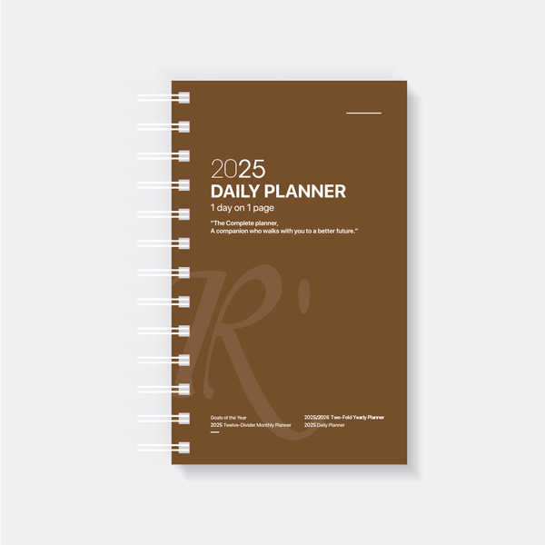 R'fillae A5/A6 Wire-O Binder 1 Day per Page Planner Diary (2025)