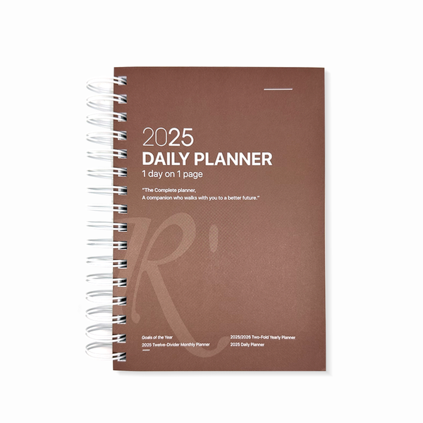 R'fillae A5/A6 Wire-O Binder 1 Day per Page Planner Diary (2025)