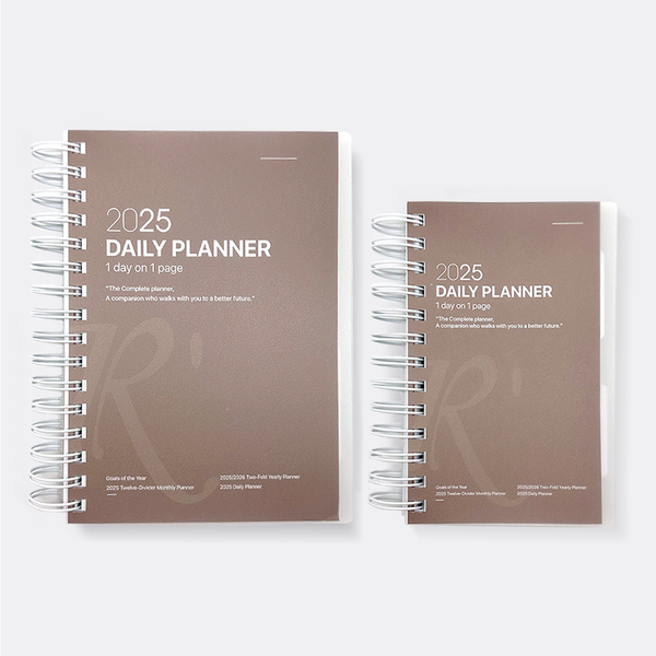 R'fillae A5/A6 Wire-O Binder 1 Day per Page Planner Diary (2025)