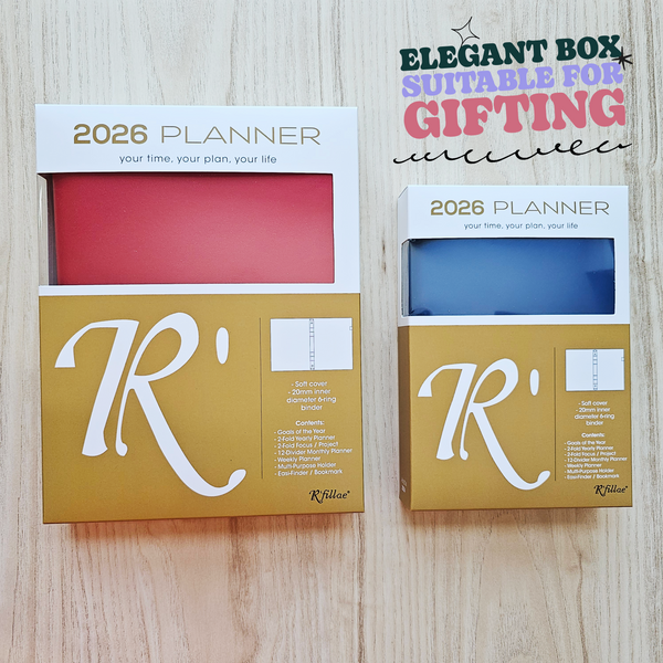 R'fillae PU Leather Refillable Diary Organiser (2026)
