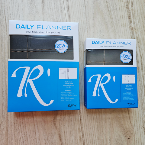 R'fillae A5/A6 PU Refillable Daily Diary (One day per page) (2026)