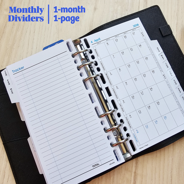 R'fillae A5/A6 PU Refillable Daily Diary (One day per page) (2026)
