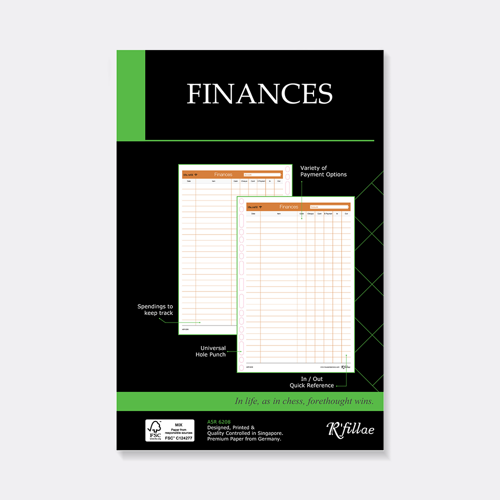 R'fillae A5 Finance Diary Planner Refill