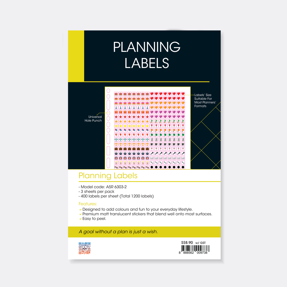 R'fillae A5 Organiser Planner Refill Planning Label Sticker