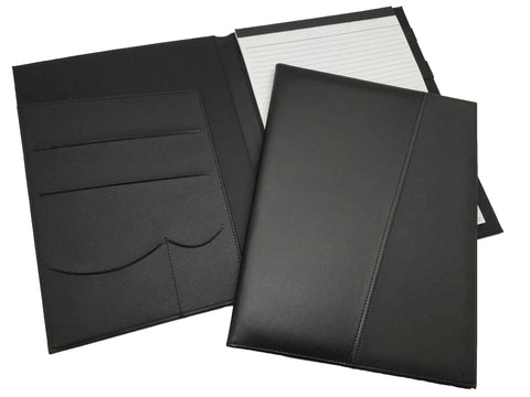 R'fillae A4 PU Leather Black Portfolio with Notepad