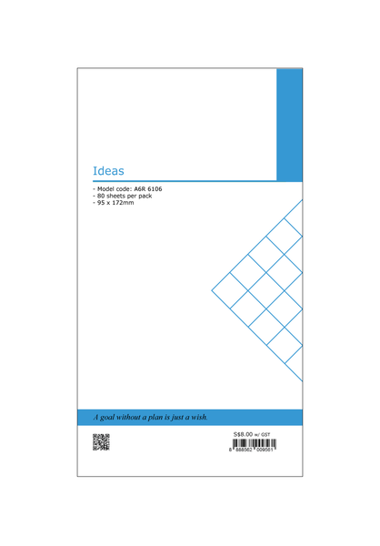 R'fillae A5/A6 Ideas (FSC Certified) Planner Refill 80 sheets